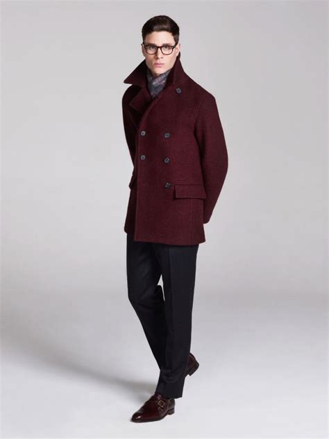 burberry peacoat men's|Burberry overcoat men's burgundy.